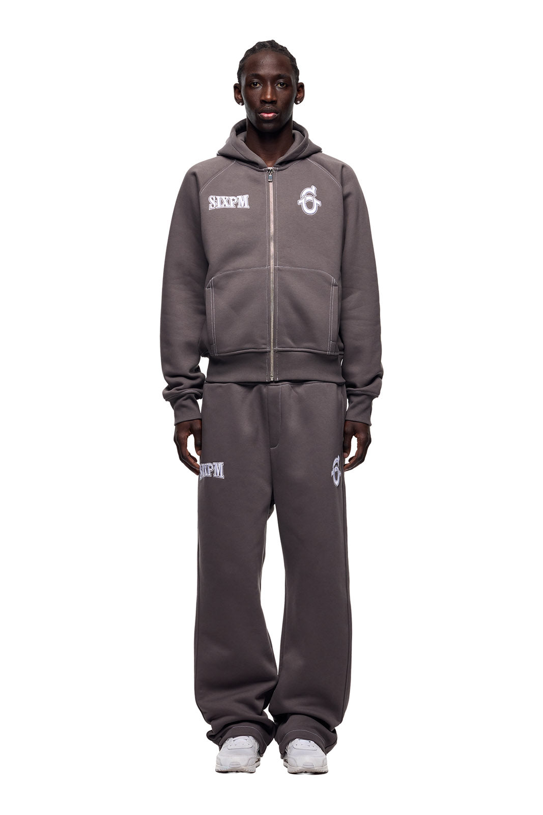ICONS ZIP HOODIE ASH GREY