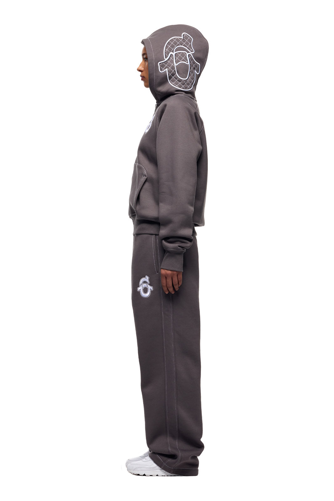 ICONS ZIP HOODIE ASH GREY