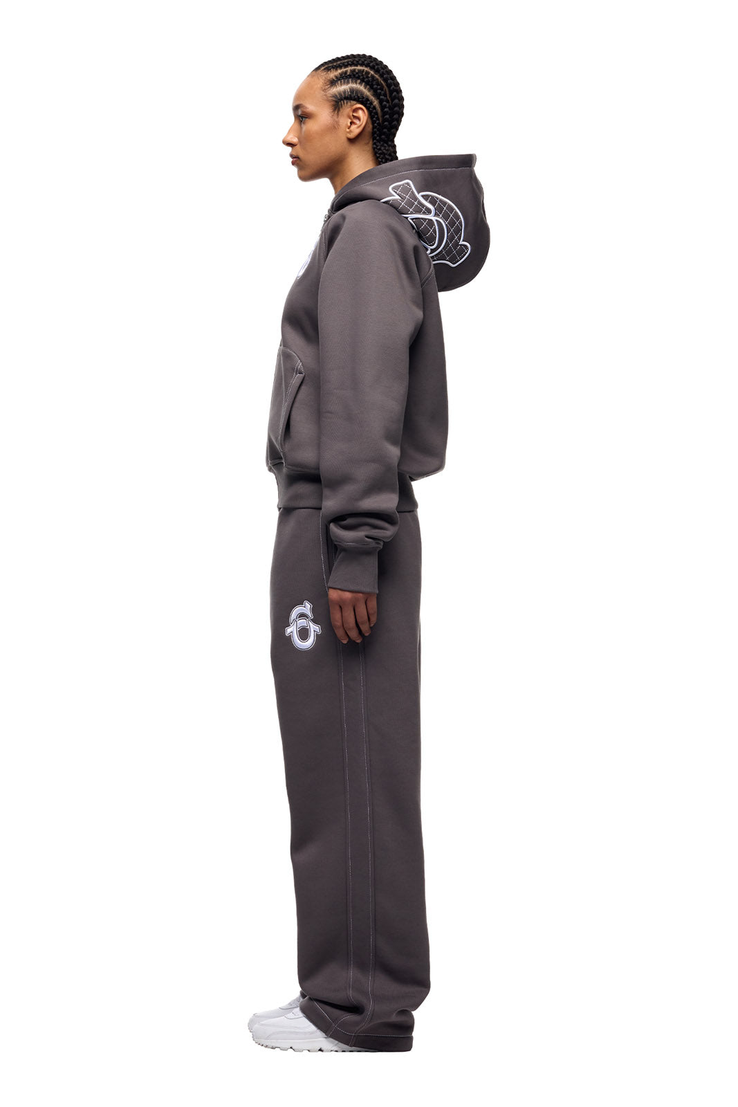 ICONS ZIP HOODIE ASH GREY