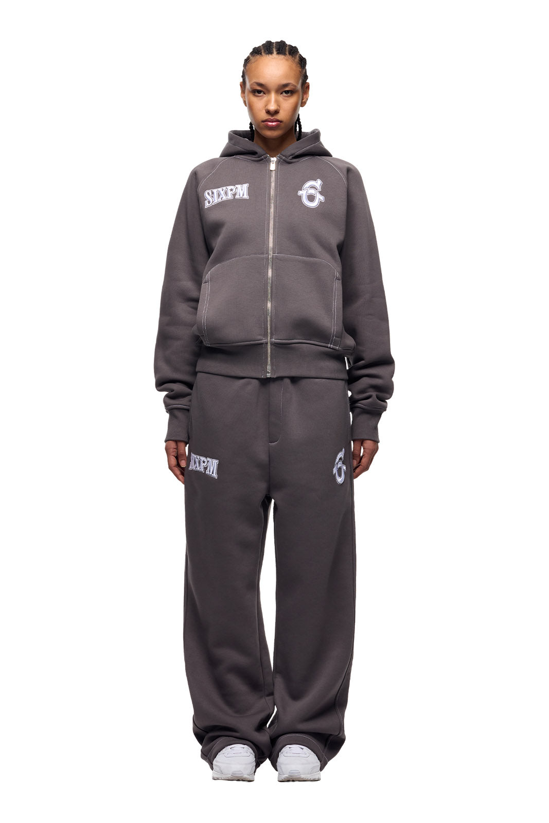 ICONS ZIP HOODIE ASH GREY