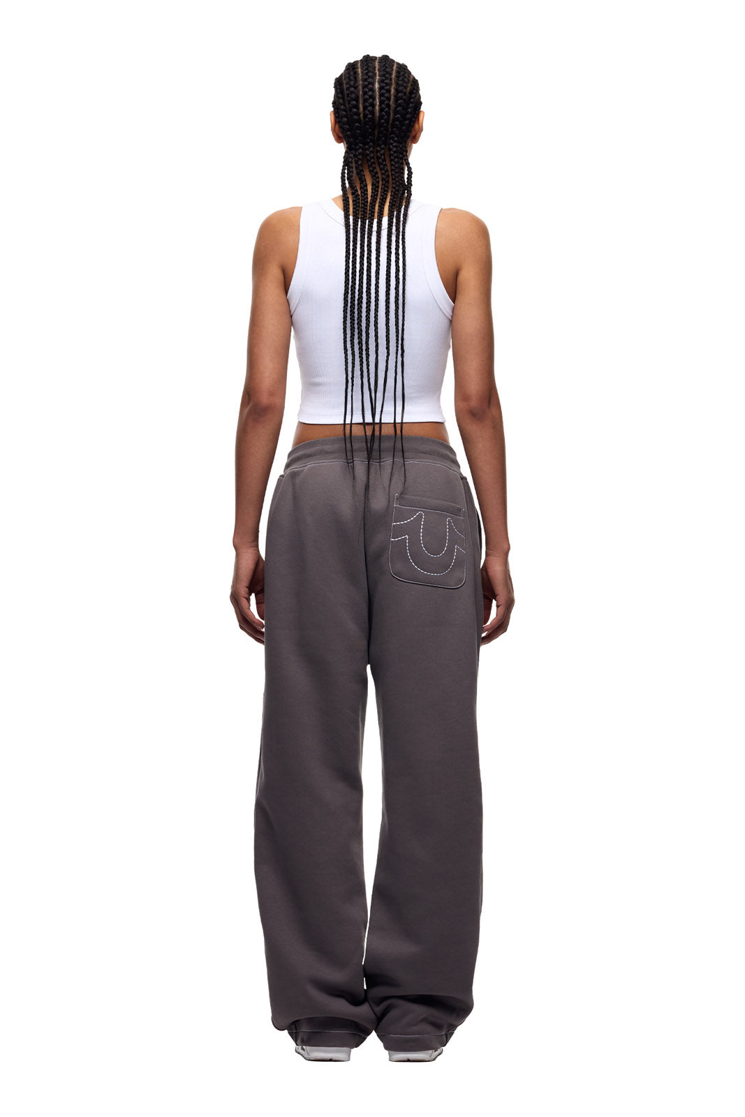 ICONS OPEN LEG JOGGER ASH GREY