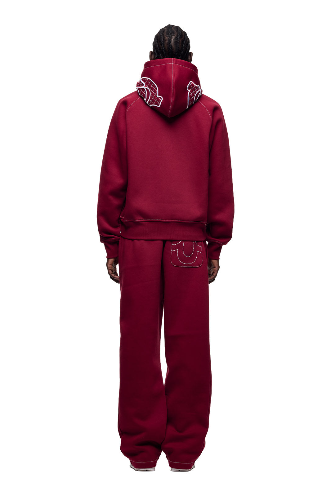 ICONS ZIP HOODIE BURNED RED