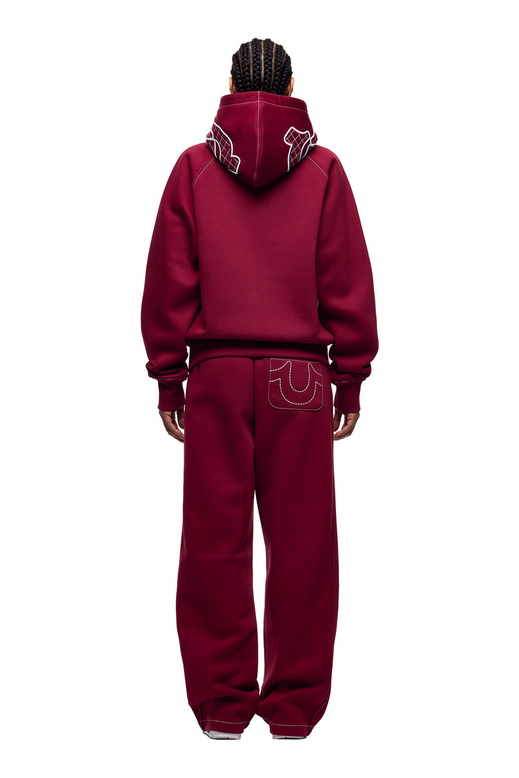 ICONS ZIP HOODIE BURNED RED