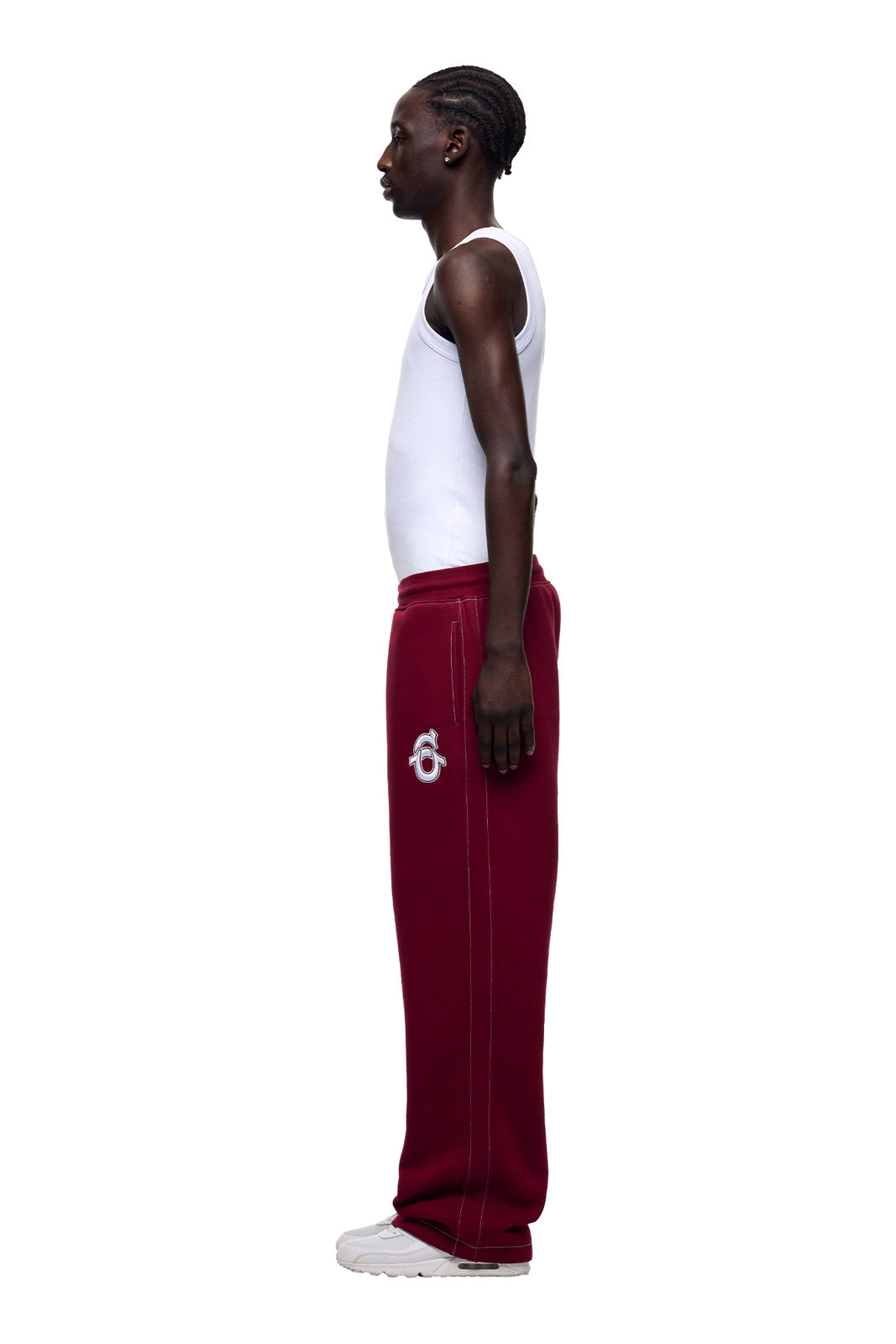 ICONS OPEN LEG JOGGER BURNED RED