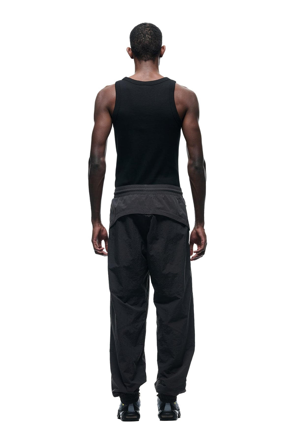 CRINKLE TRACK PANTS IRON GREY