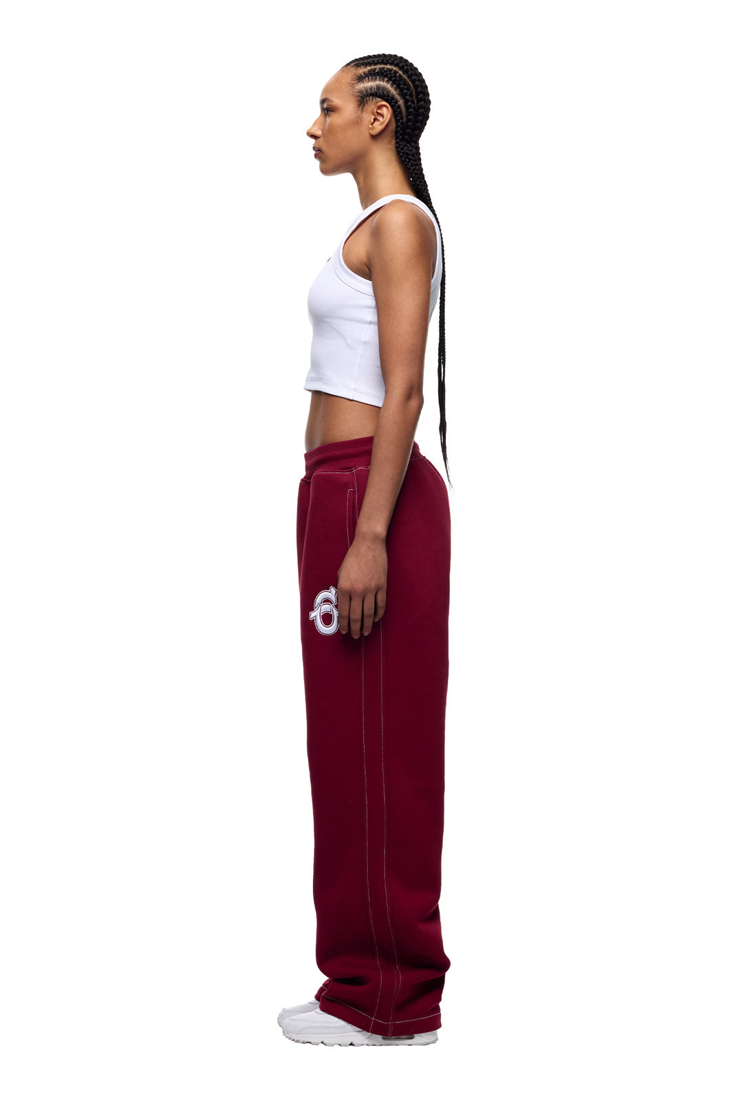 ICONS OPEN LEG JOGGER BURNED RED