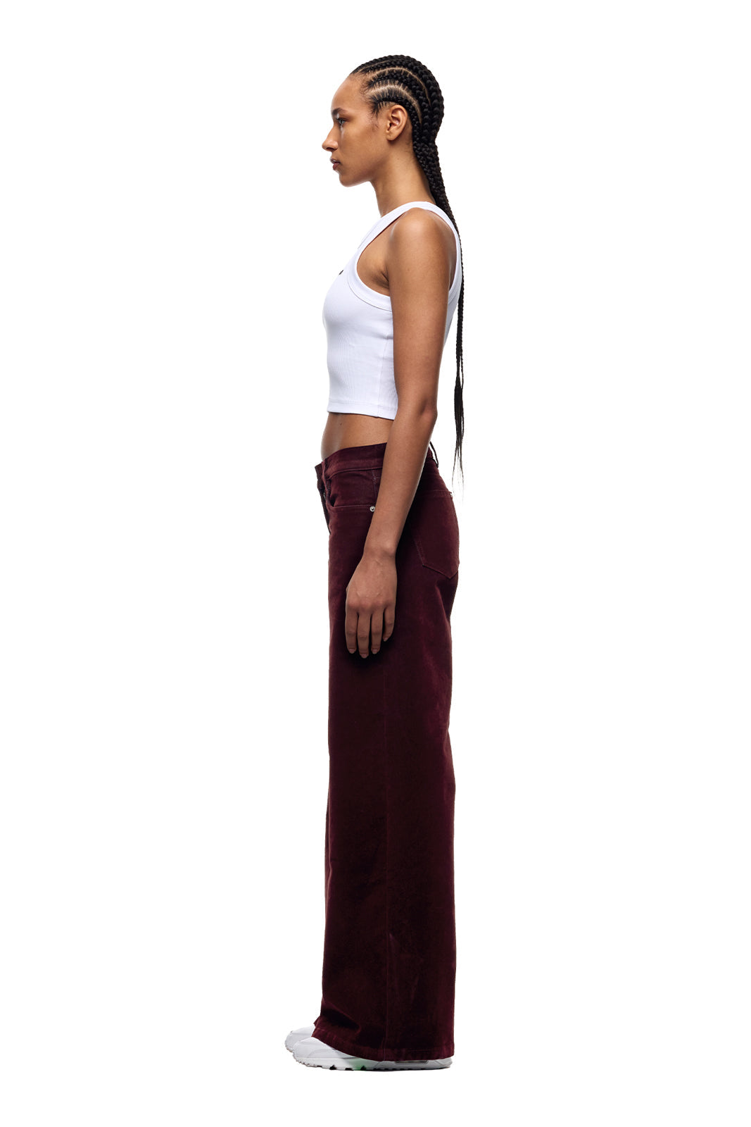 WMNS VELVET DENIM BORDEAUX RED