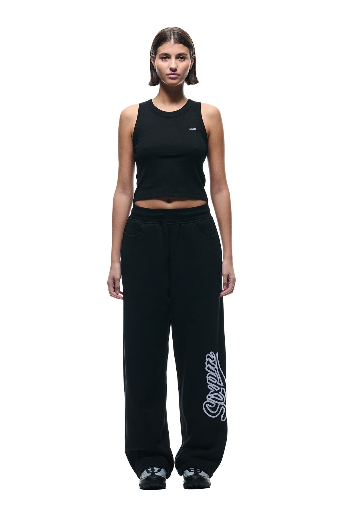 WAVE LOGO OPEN LEG BLACK