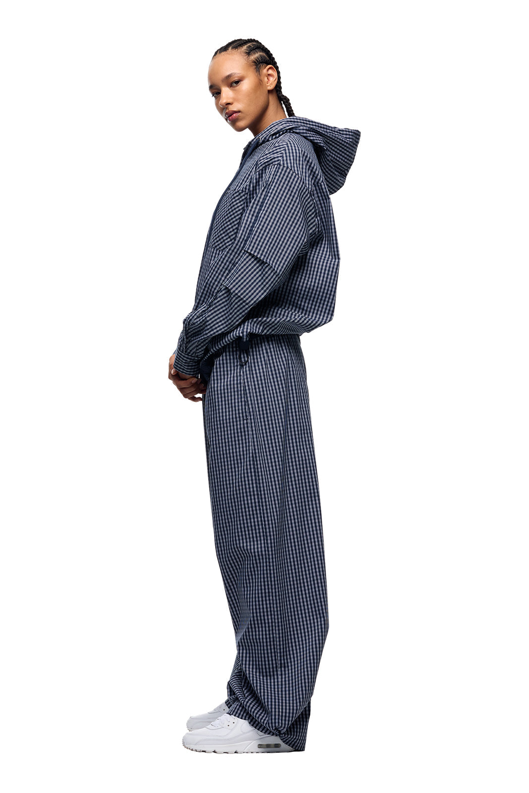 HOODED SHIRT DARK NAVY