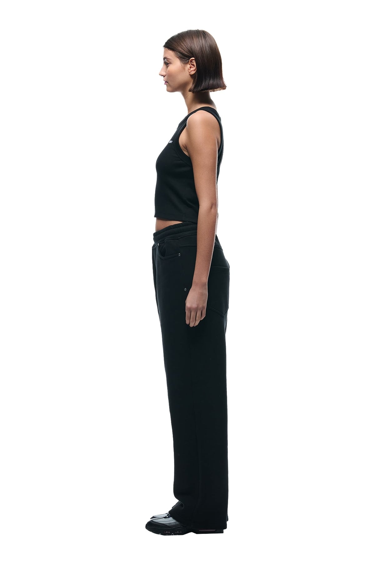 X-TRA WIDE 5-POCKET JOGGER BLACK