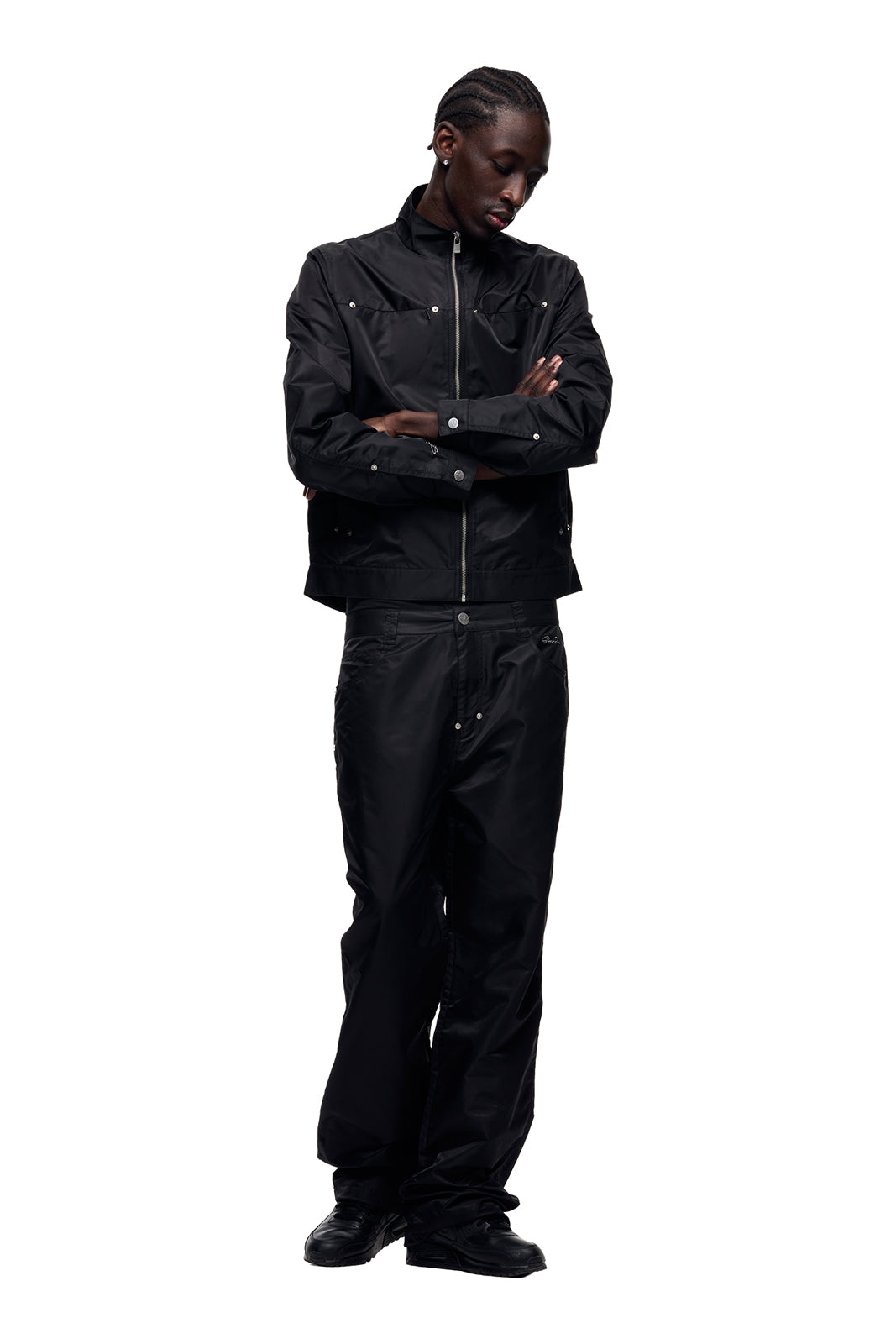 SLIM NYLON JACKET BLACK
