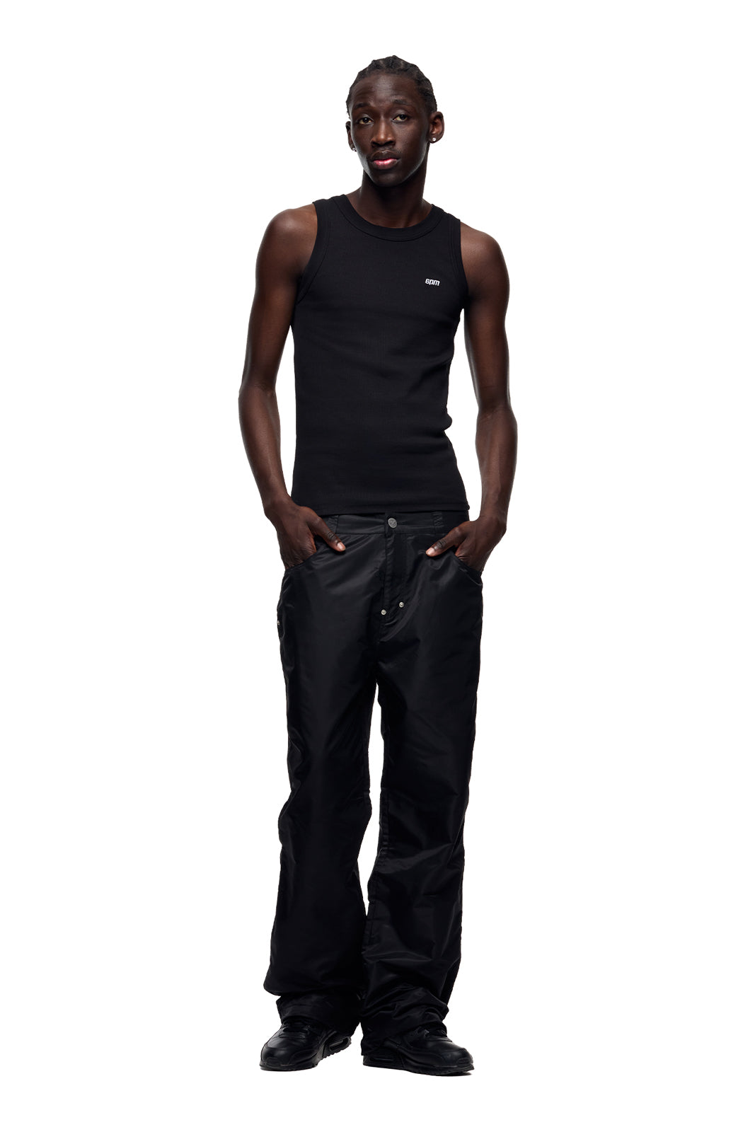 5-POCKET NYLON PANTS BLACK