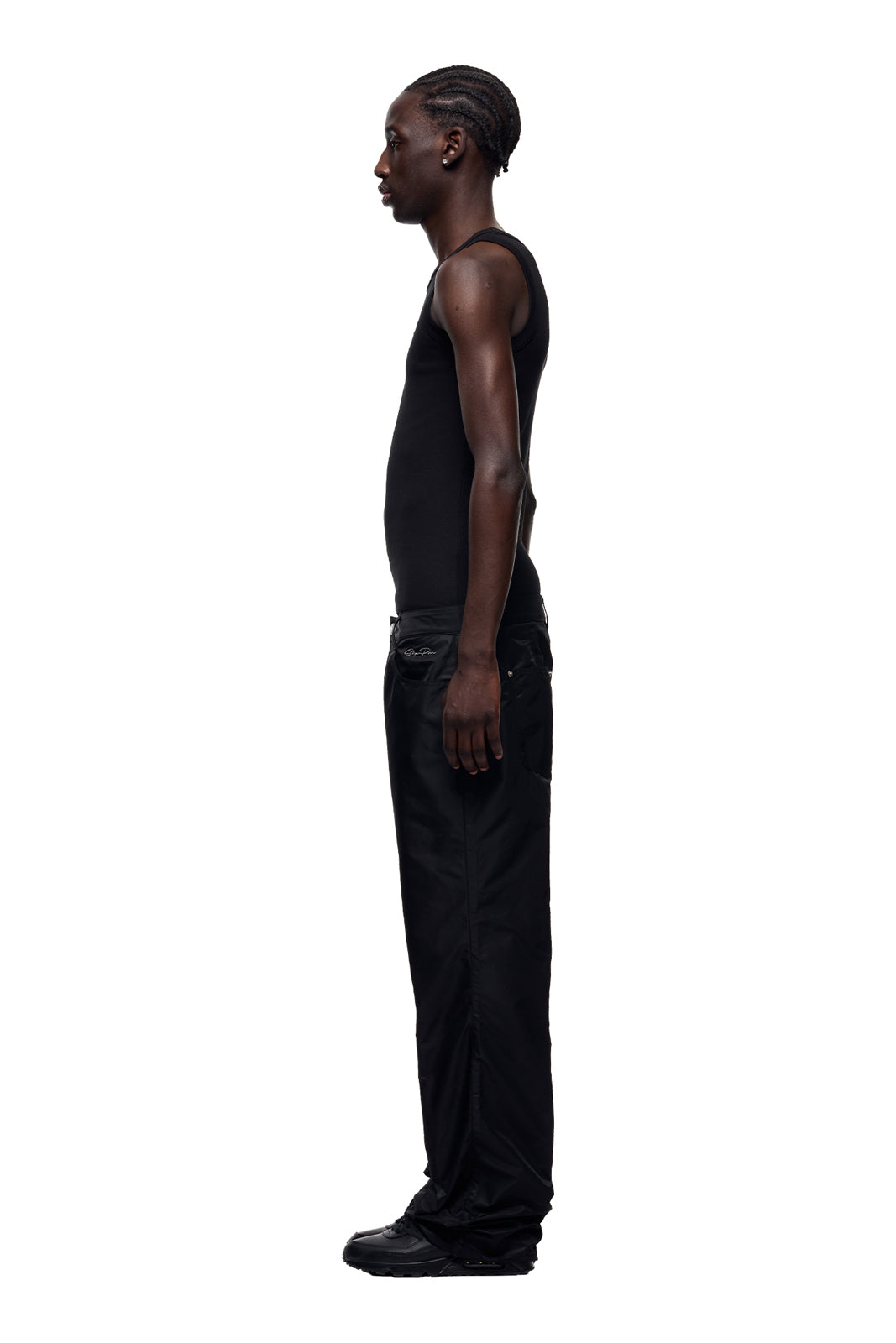 5-POCKET NYLON PANTS BLACK