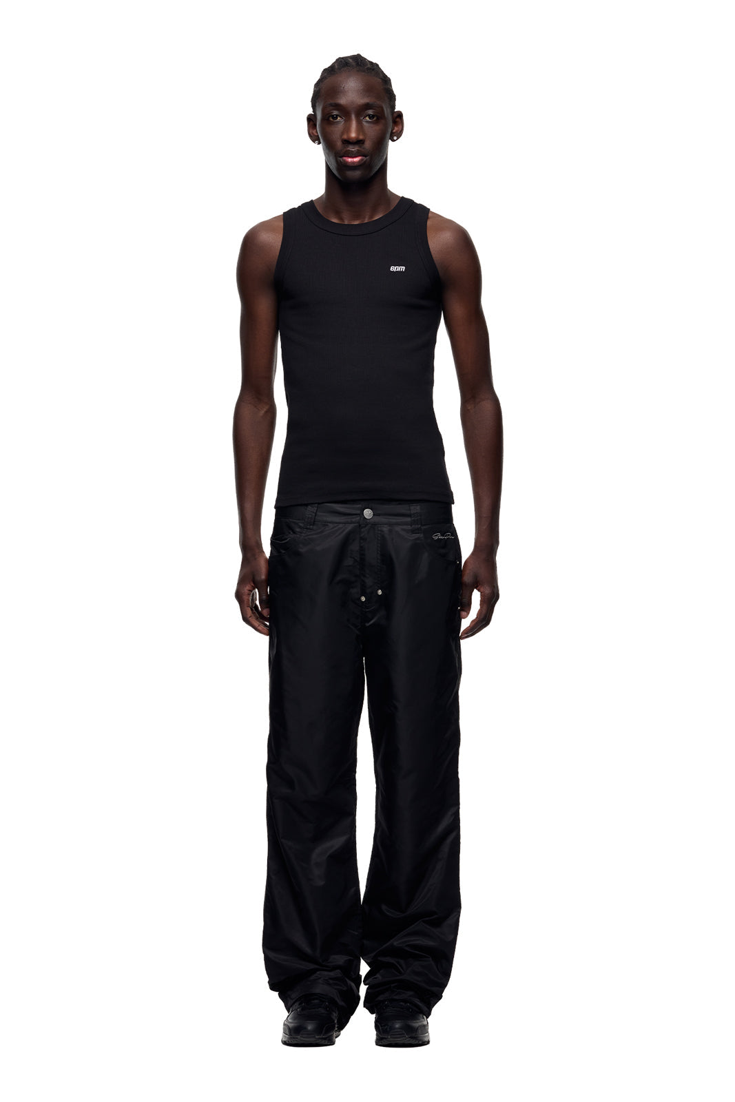 5-POCKET NYLON PANTS BLACK