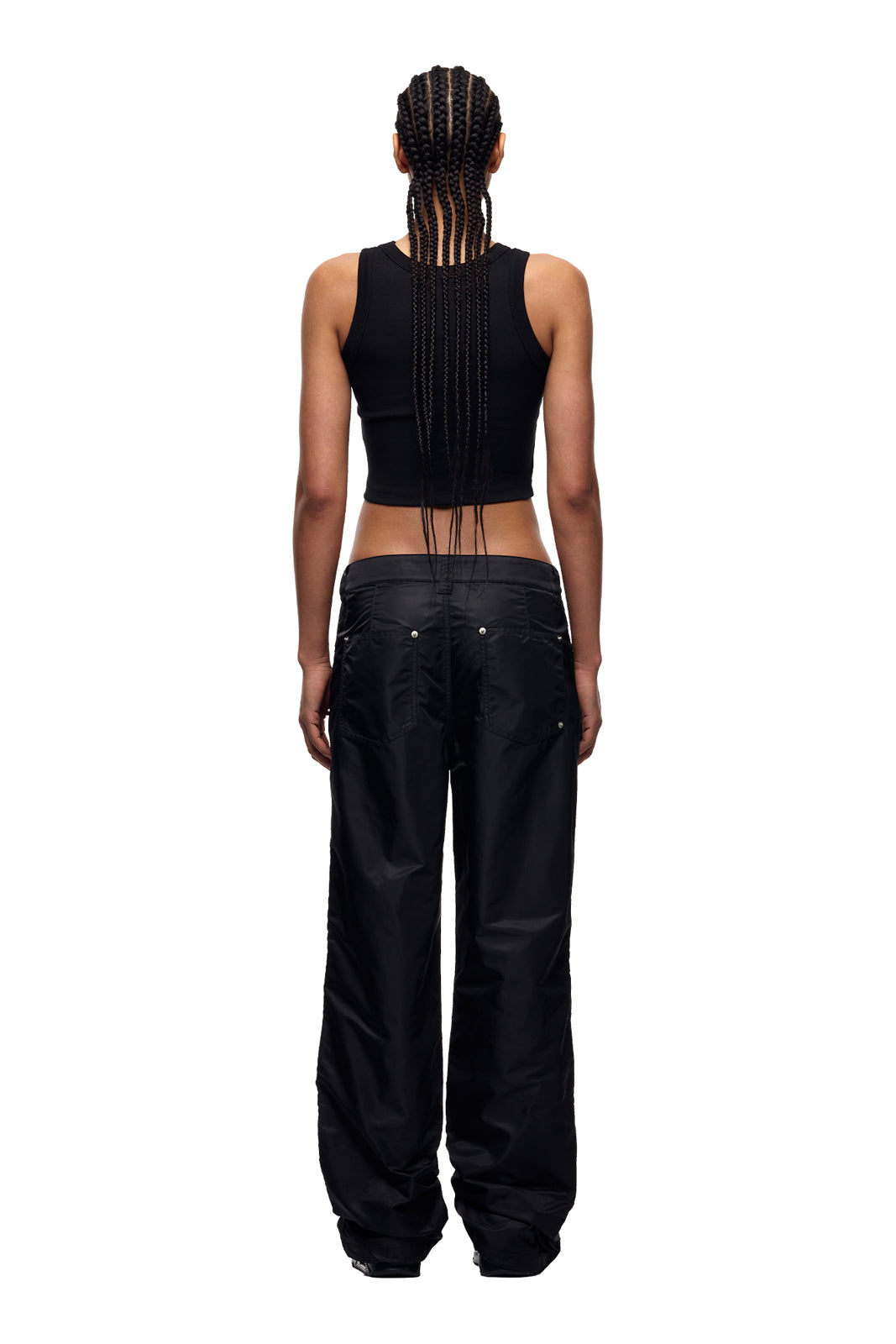5-POCKET NYLON PANTS BLACK