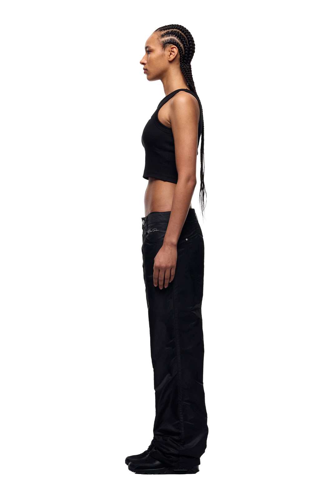 5-POCKET NYLON PANTS BLACK