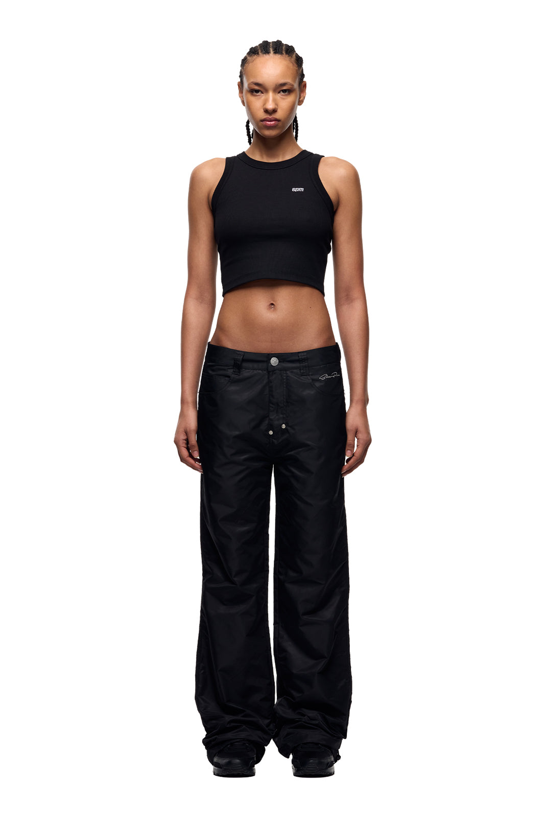 5-POCKET NYLON PANTS BLACK