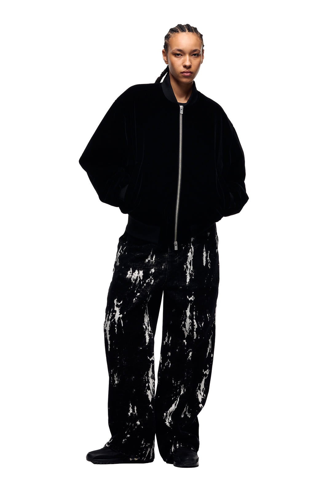 VELVET BOMBER BLACK