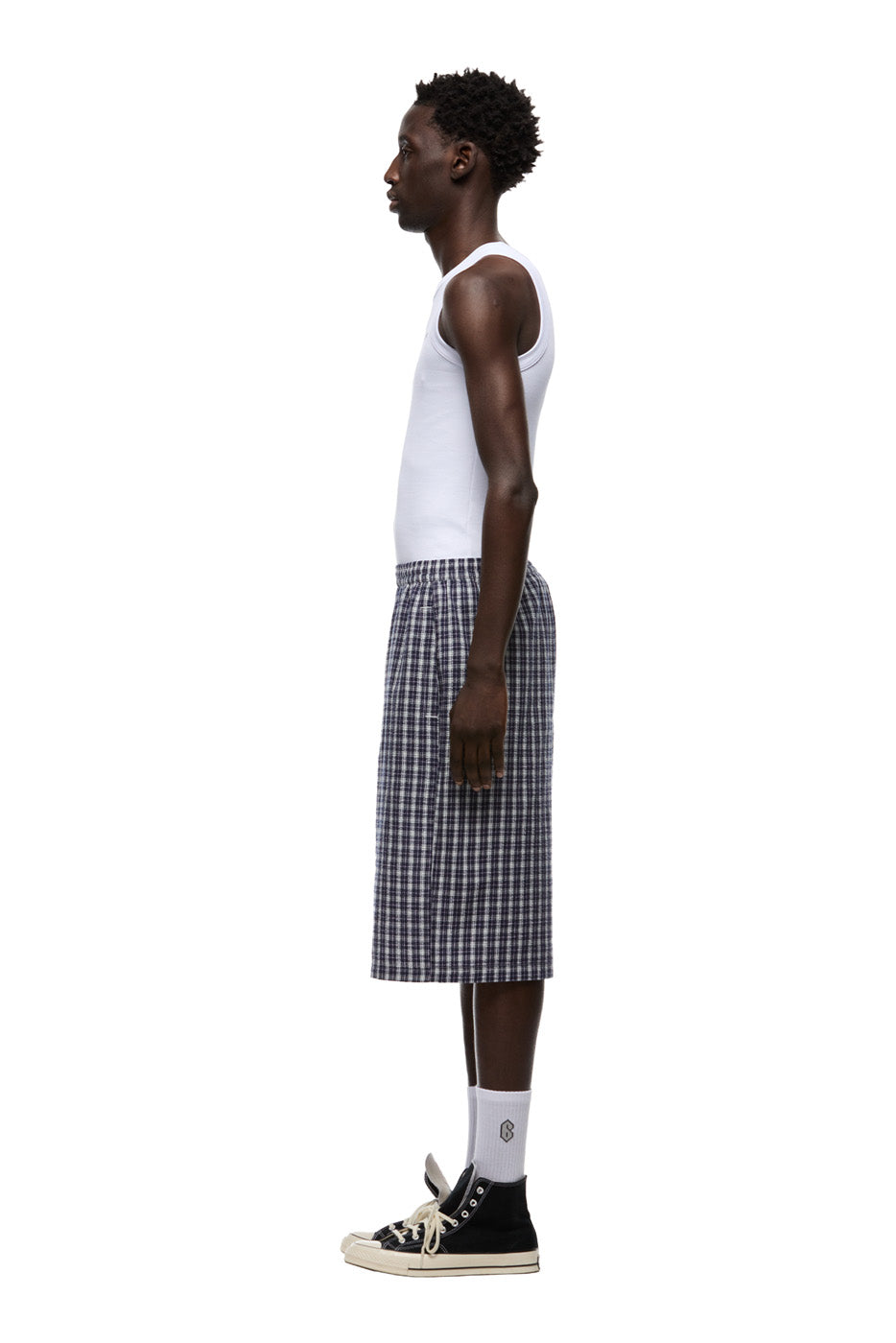 SEERSUCKER SHORTS NAUTICAL BLUE/WHITE