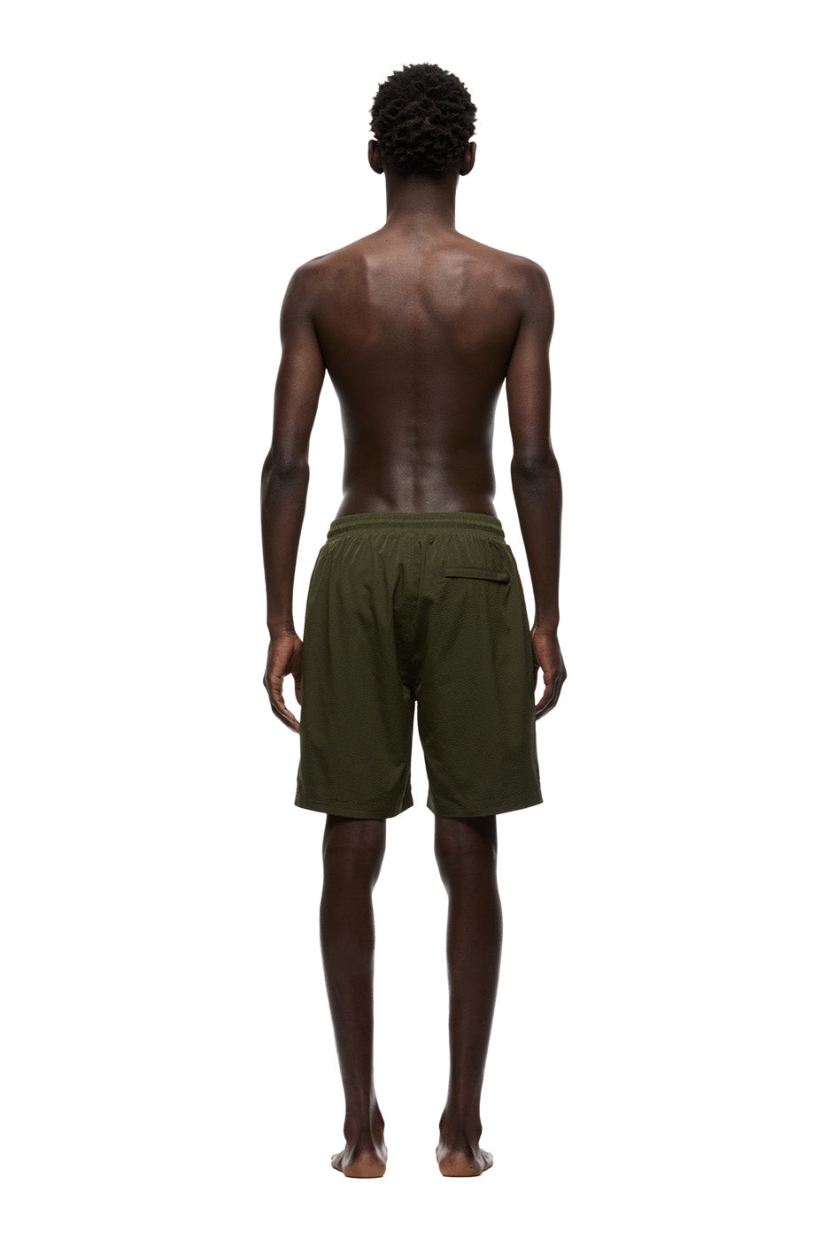 SEERSUCKER SWIM SHORTS FOREST NIGHT