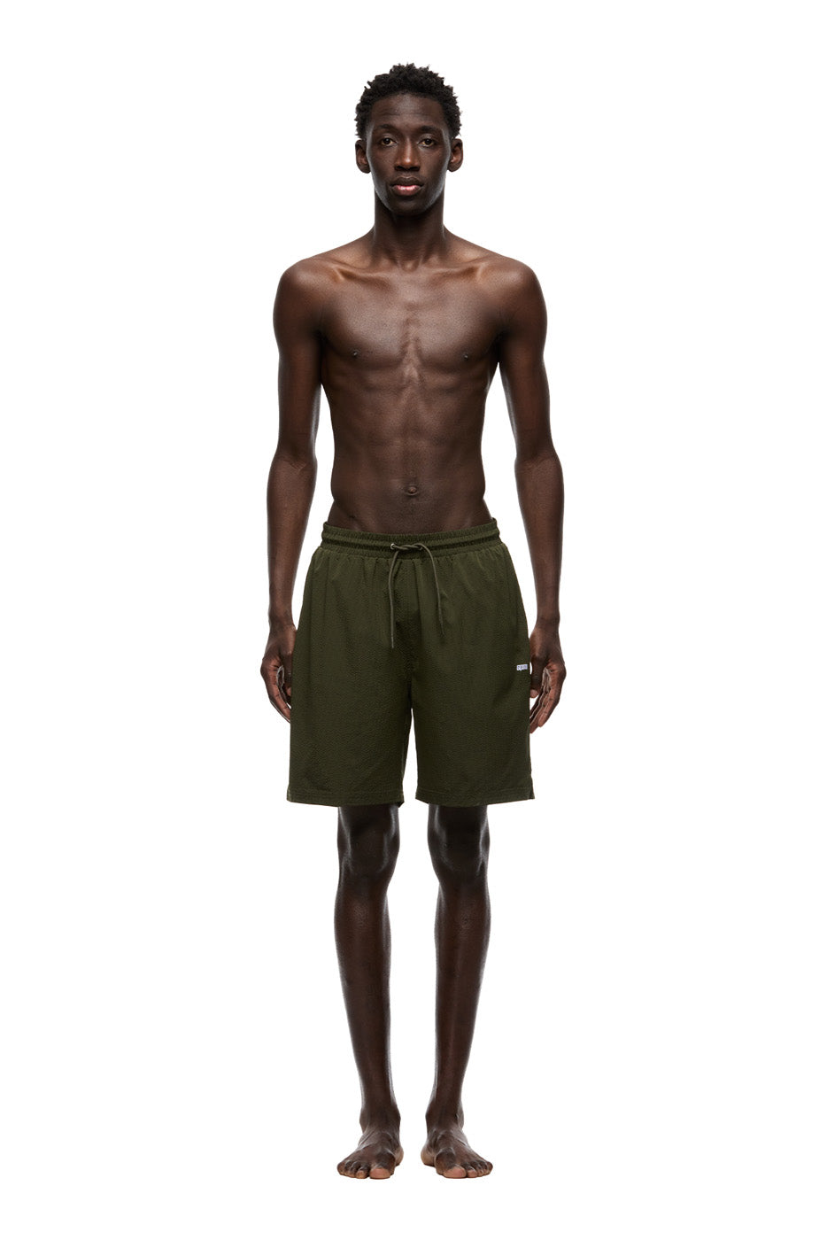 SEERSUCKER SWIM SHORTS FOREST NIGHT