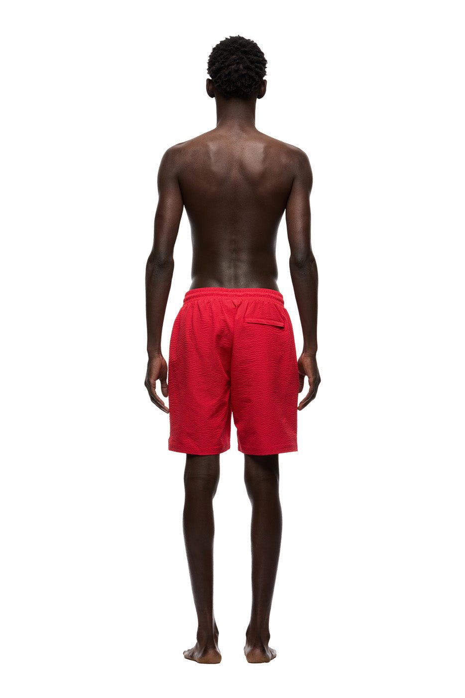 SEERSUCKER SWIM SHORTS CHERRY BONBON