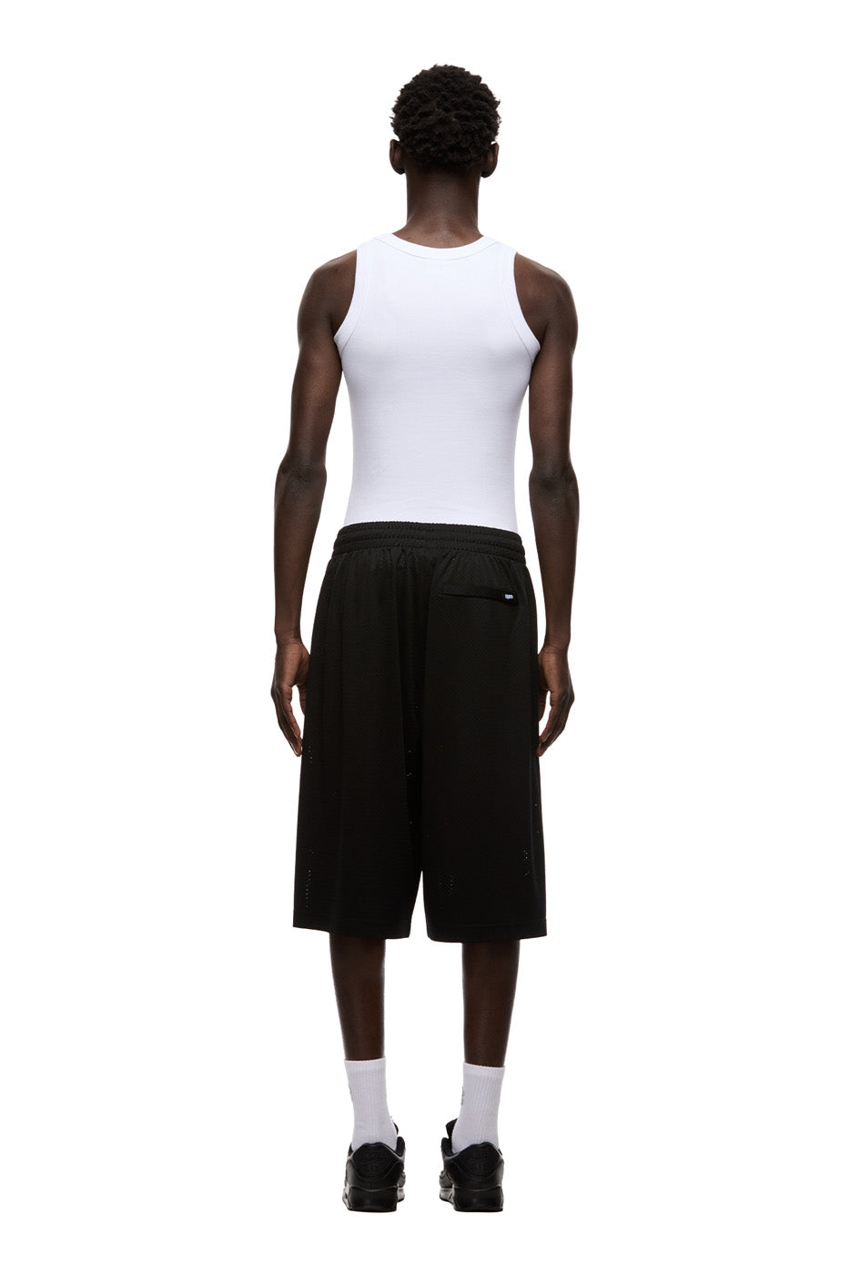 LONG MESH SHORTS BLACK