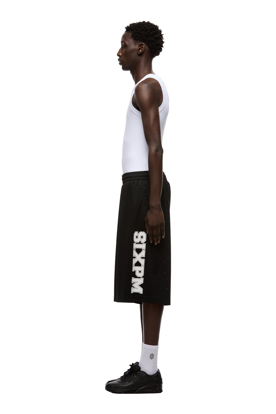 LONG MESH SHORTS BLACK