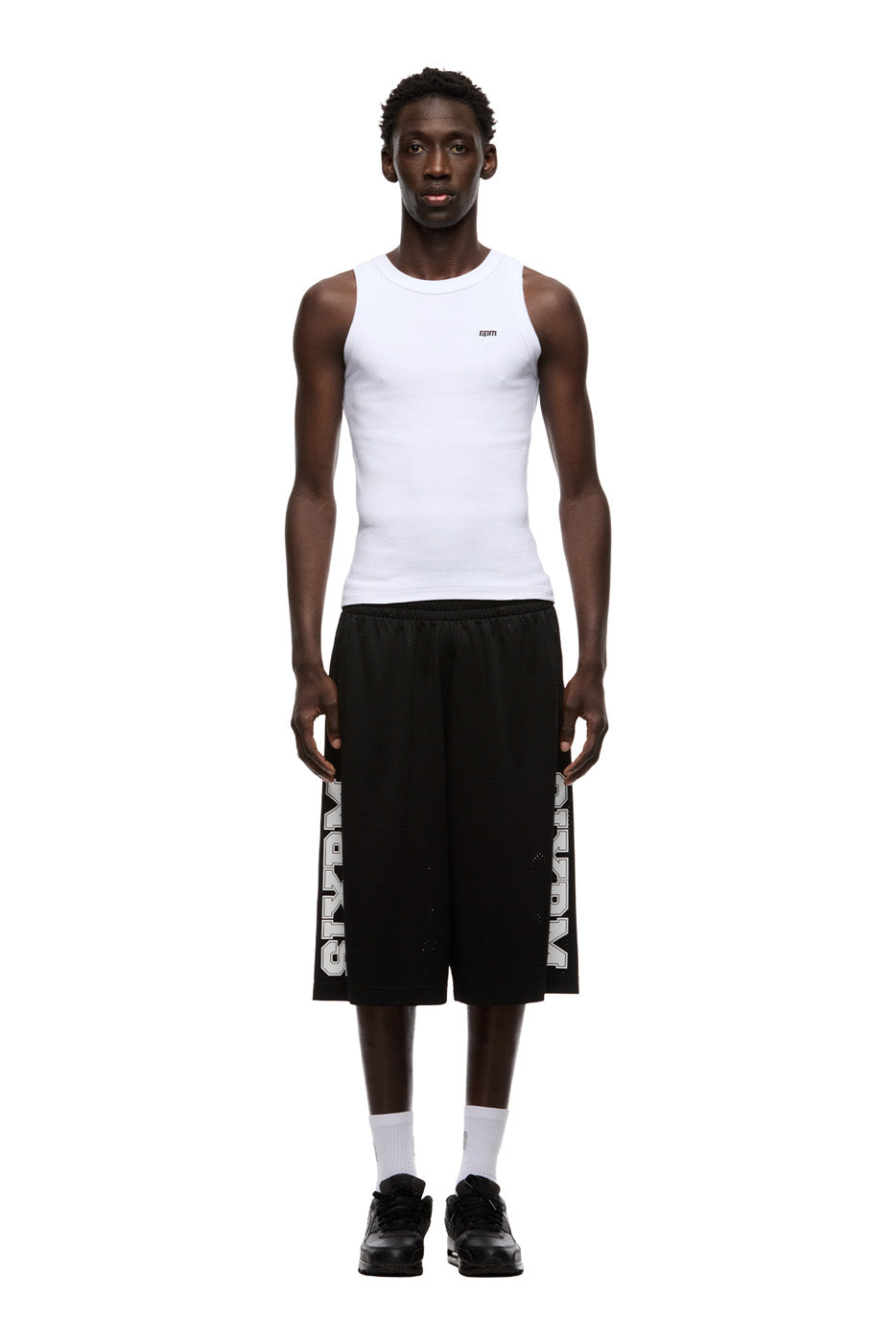 LONG MESH SHORTS BLACK
