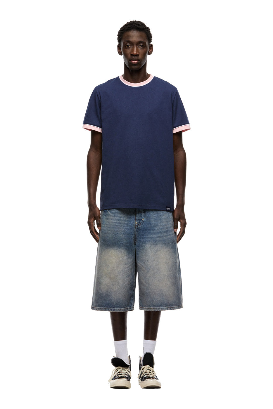 PIPING TEE INK NAVY