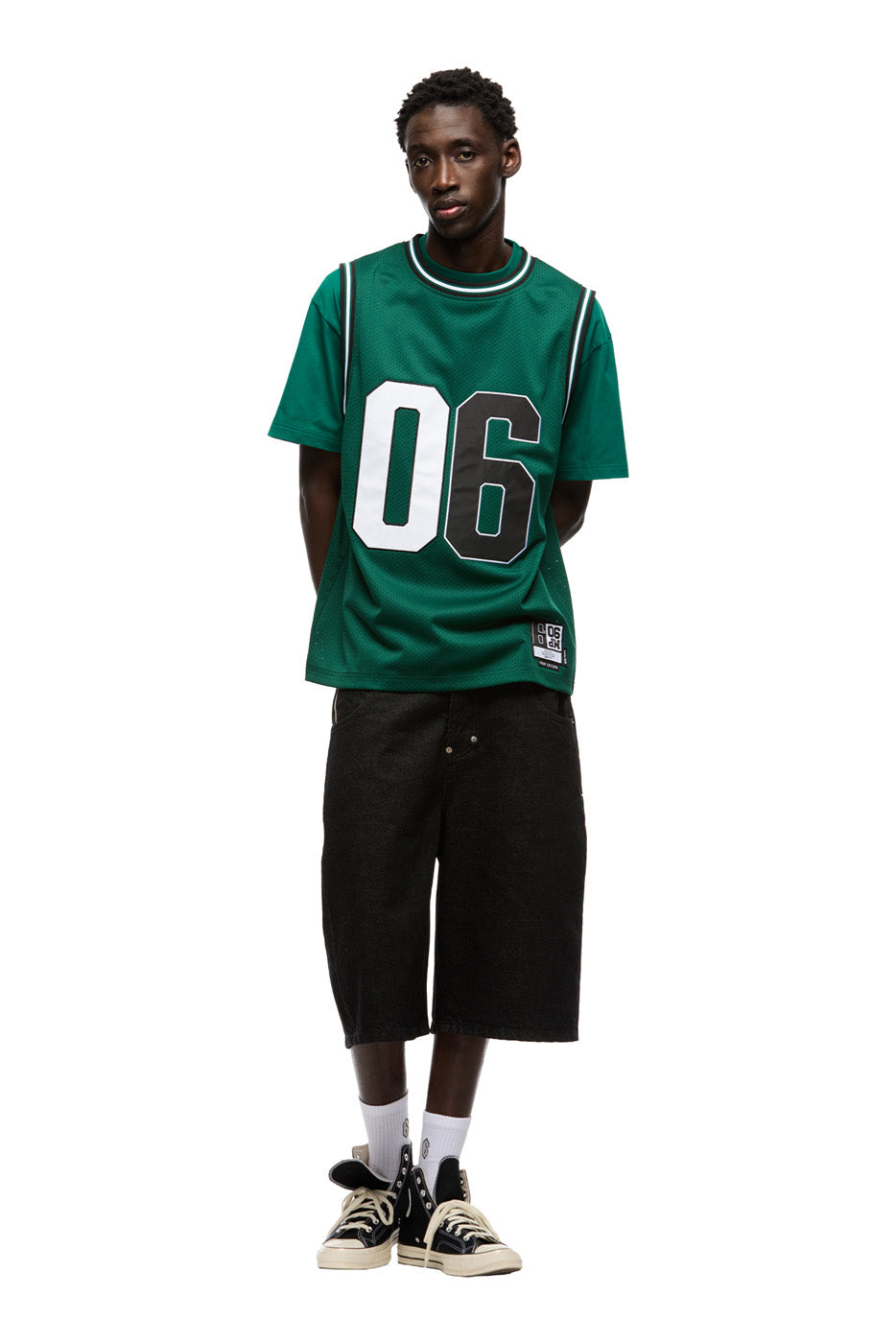 DOUBLE LAYER BBALL JERSEY DARK GREEN