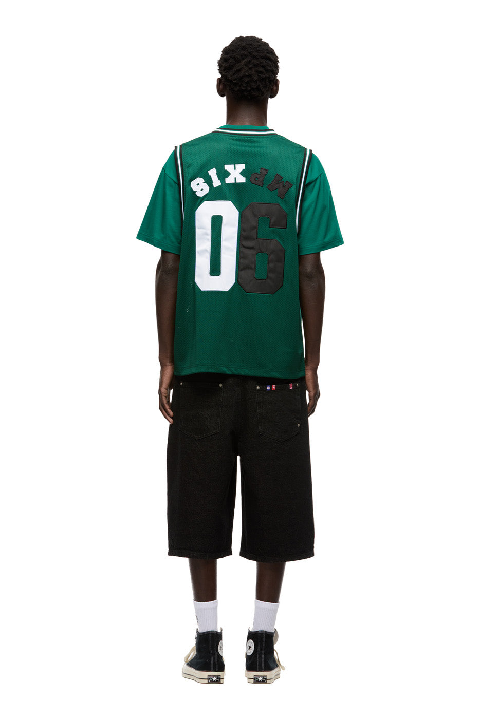DOUBLE LAYER BBALL JERSEY DARK GREEN