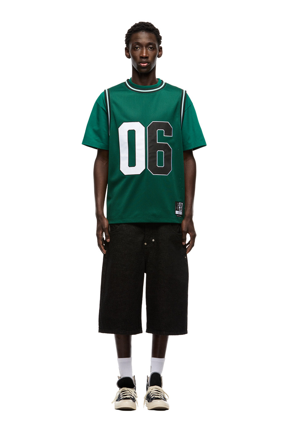 DOUBLE LAYER BBALL JERSEY DARK GREEN
