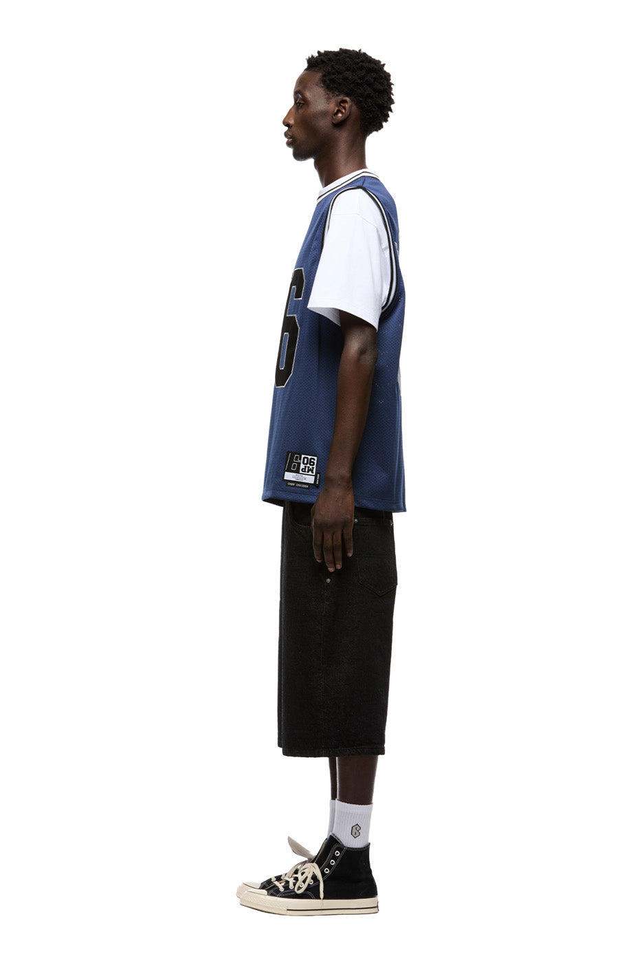 DOUBLE LAYER BBALL JERSEY INK NAVY