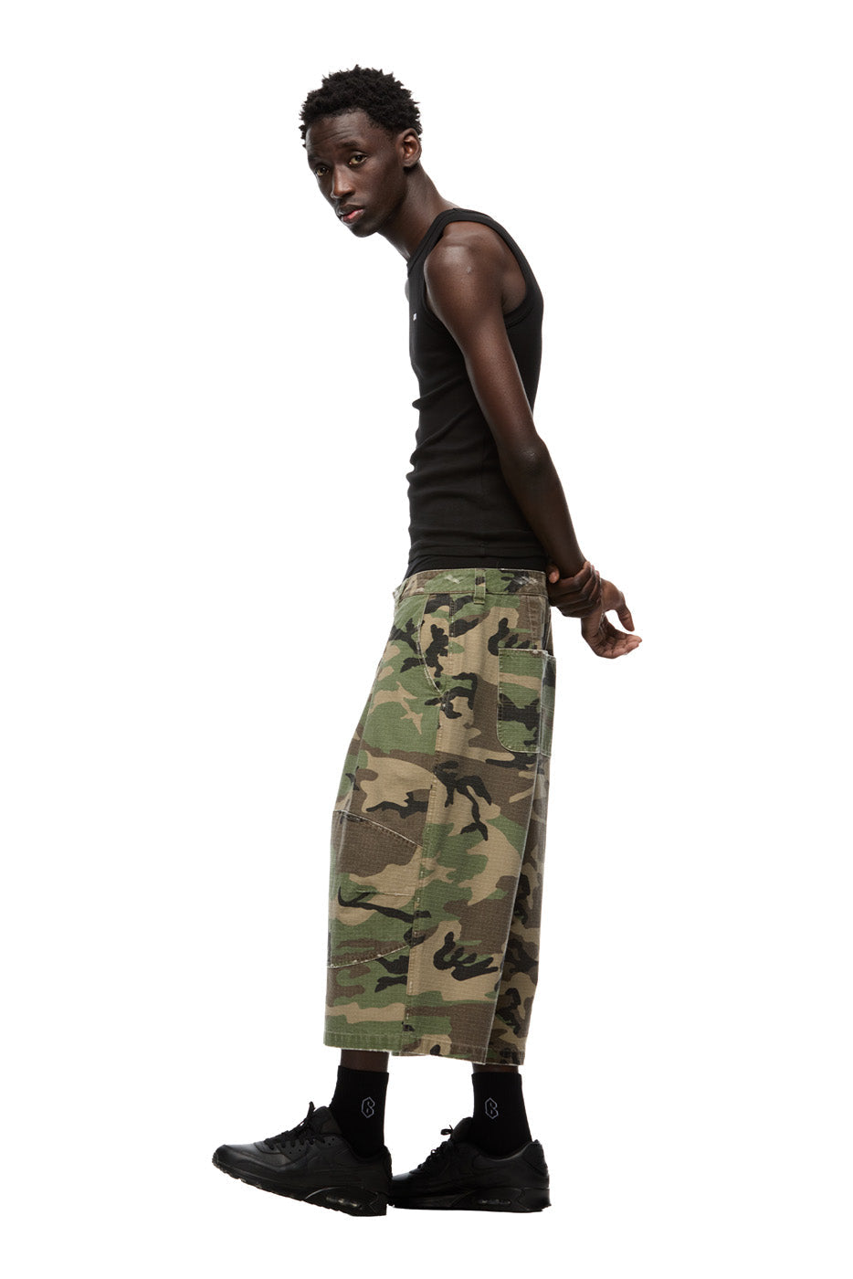 OVERSIZED CAMO WORK SHORTS