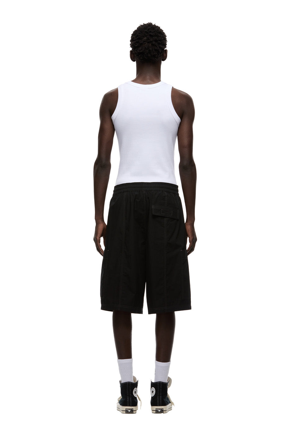 LONG BIG POCKET SHORTS BLACK