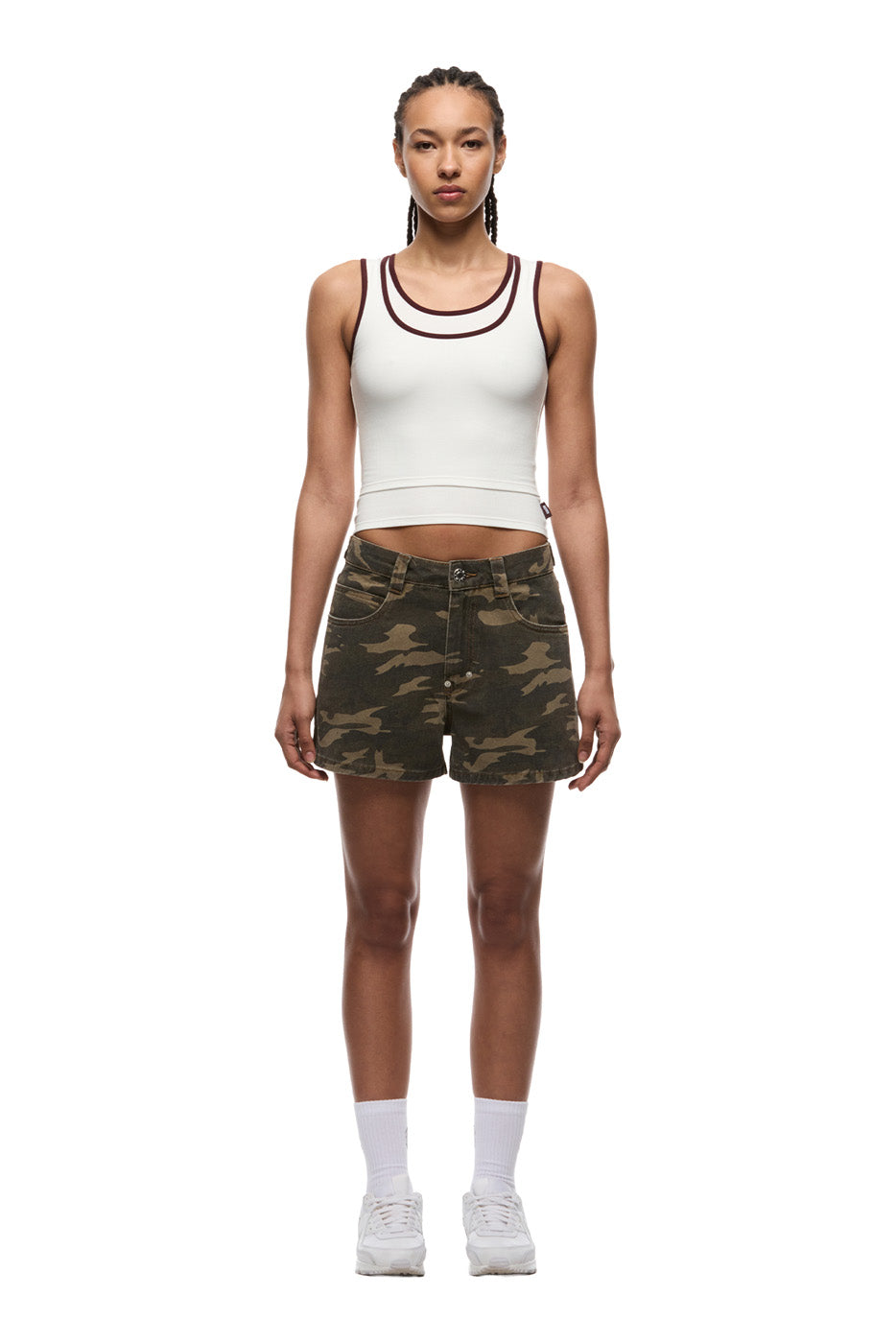 WMNS DOUBLE LAYER TANKTOP COCONUT WHITE