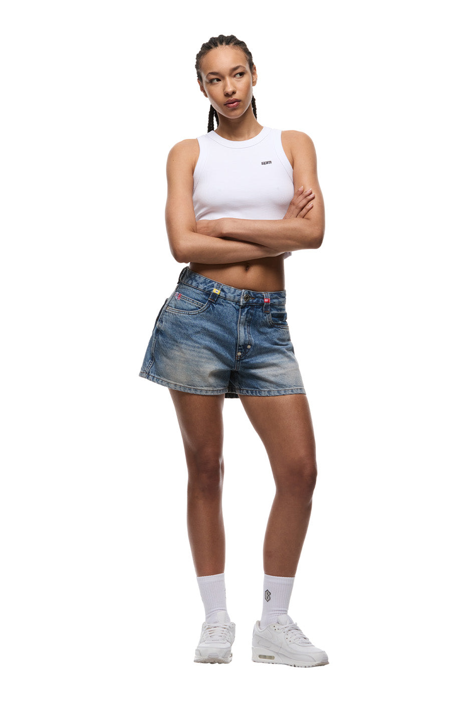 WMNS DENIM SHORTS MEDIUM BLUE DENIM