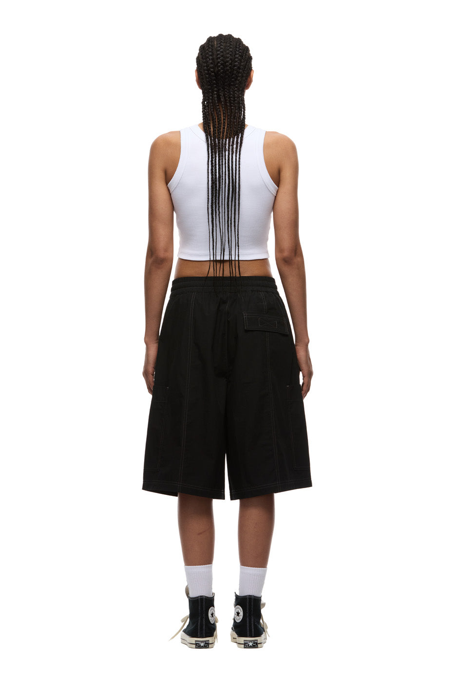 LONG BIG POCKET SHORTS BLACK