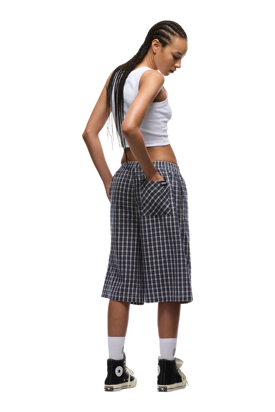 SEERSUCKER SHORTS NAUTICAL BLUE/WHITE