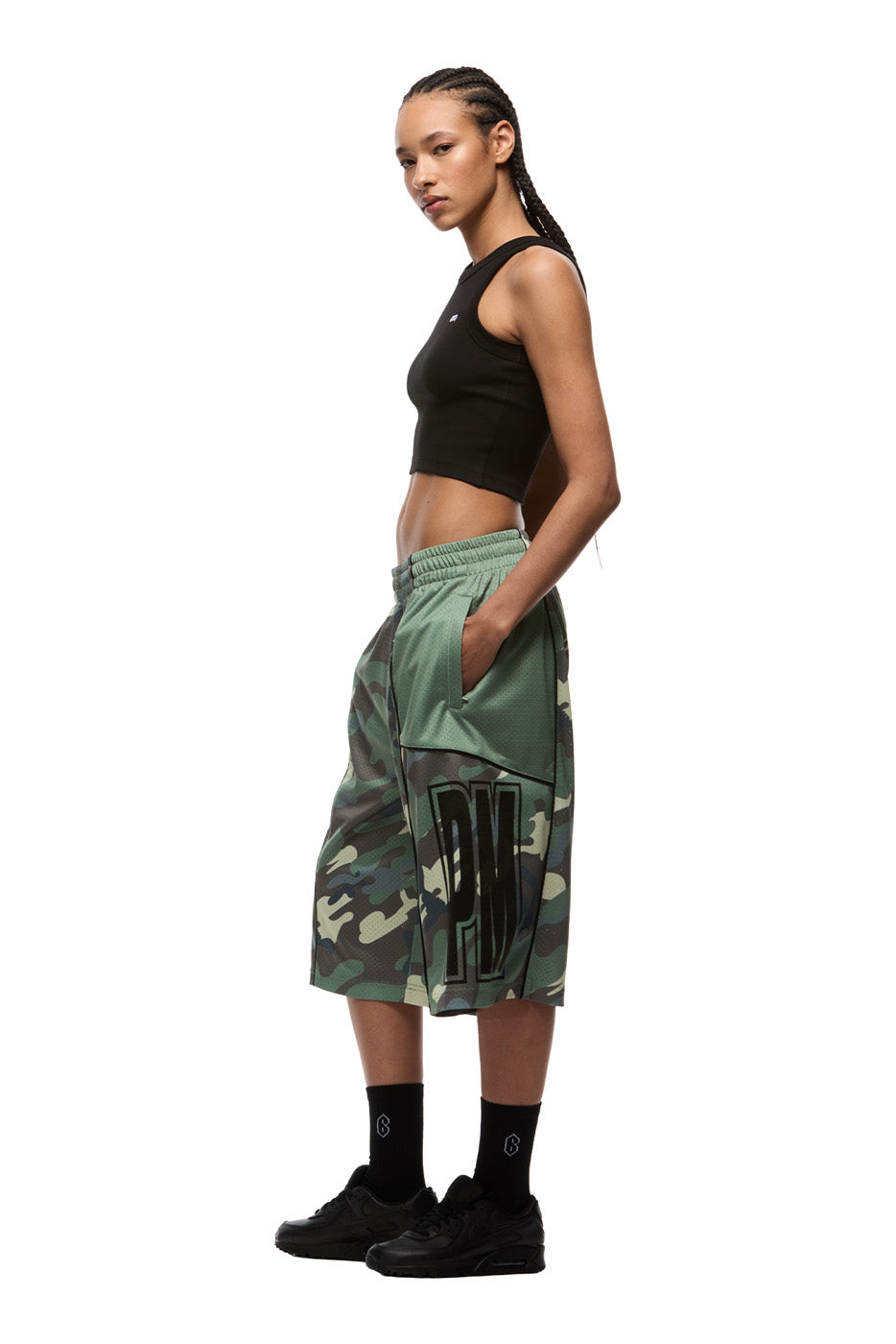 SIX MESH SHORTS PASTEL OLIVE