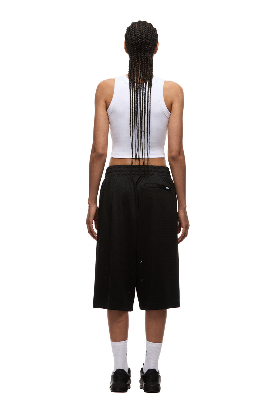 LONG MESH SHORTS BLACK