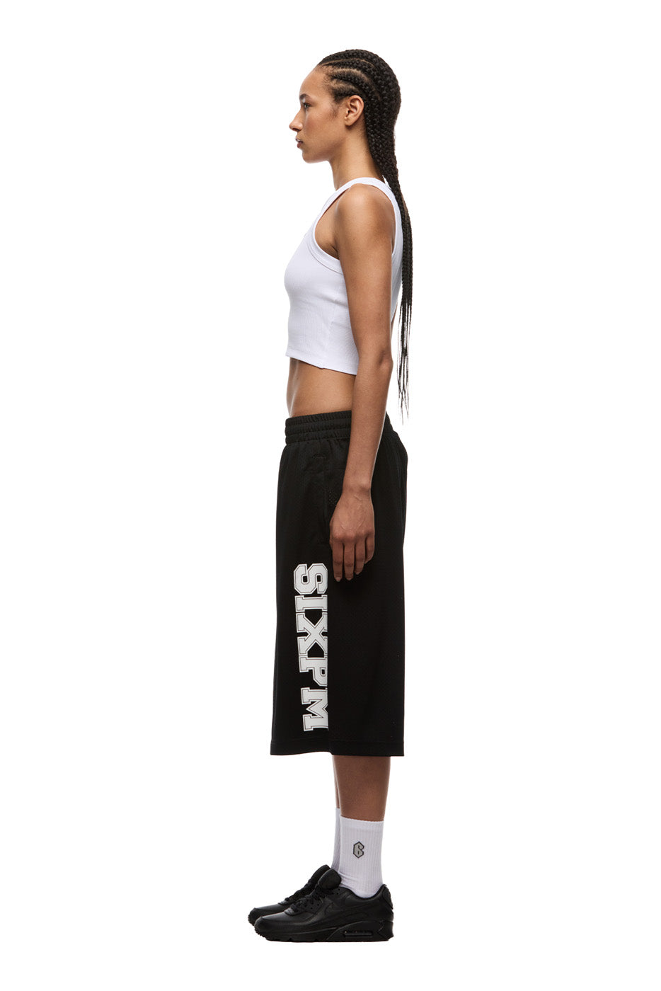LONG MESH SHORTS BLACK