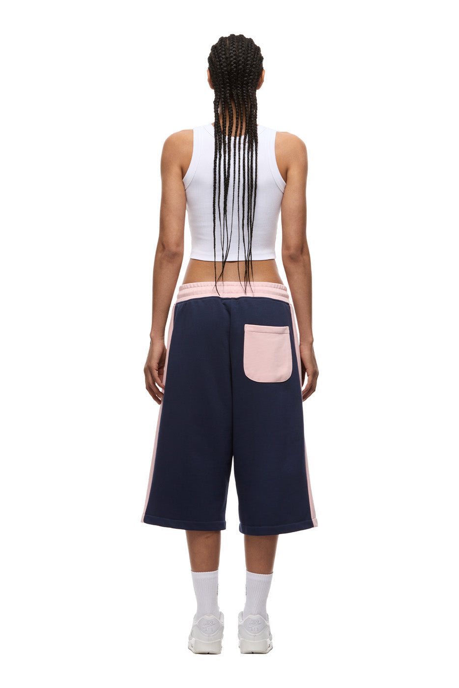 TWO TONE SWEAT SHORTS INK NAVY