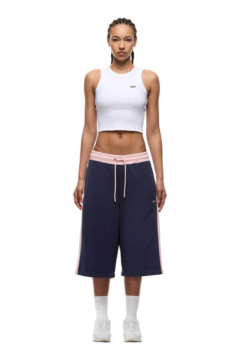 TWO TONE SWEAT SHORTS INK NAVY