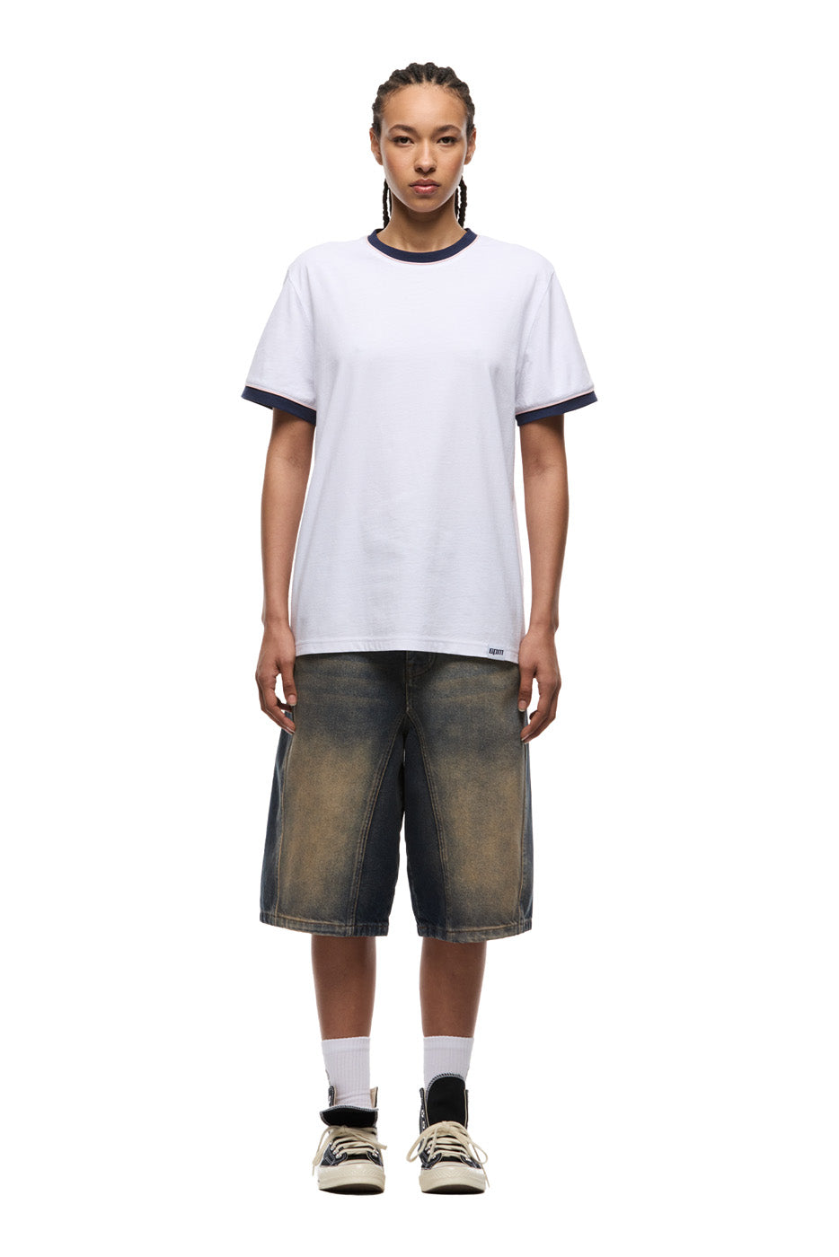 PIPING TEE WHITE