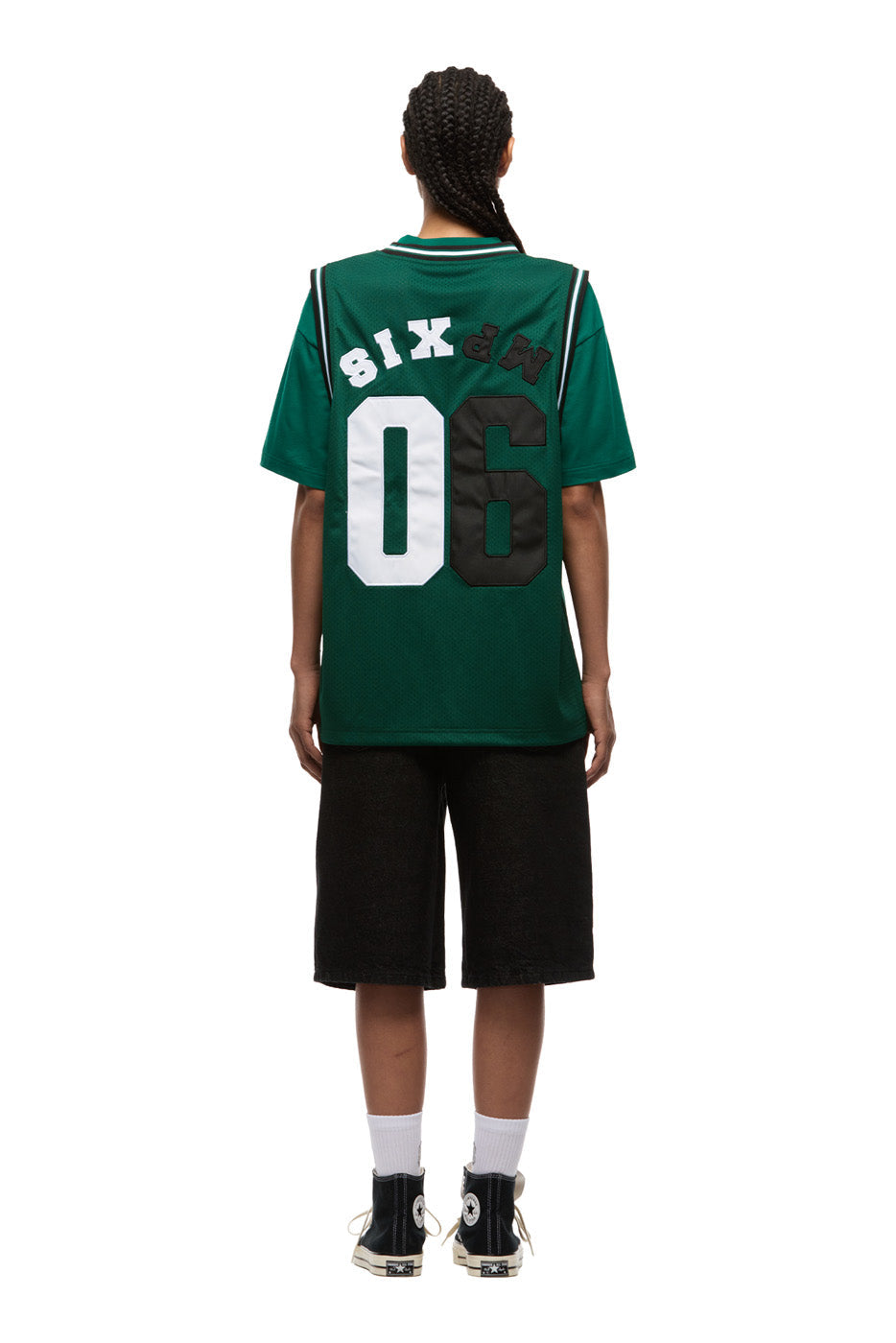 DOUBLE LAYER BBALL JERSEY DARK GREEN