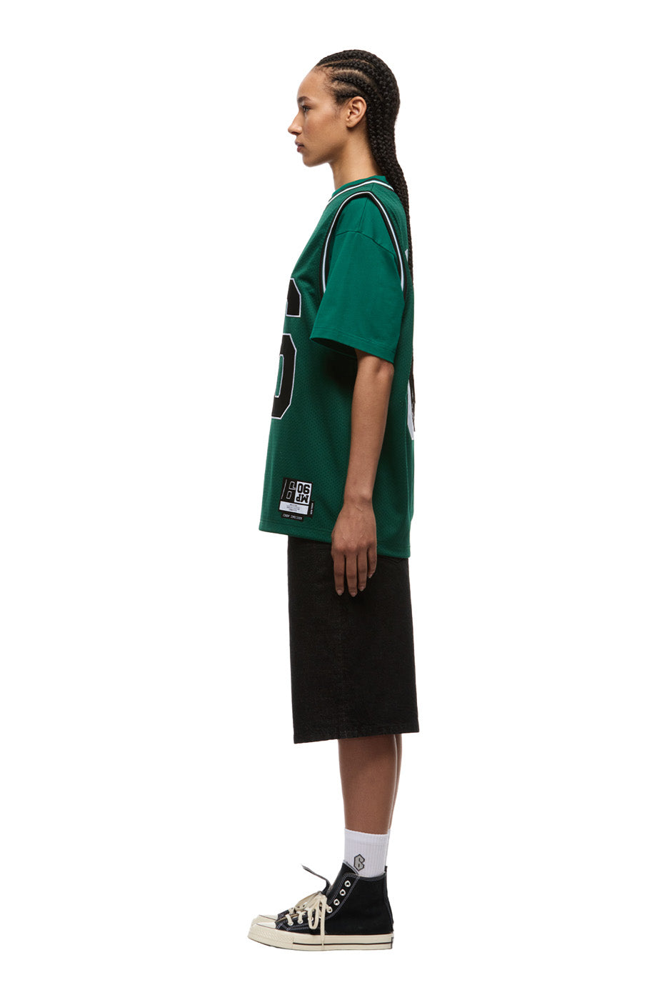 DOUBLE LAYER BBALL JERSEY DARK GREEN