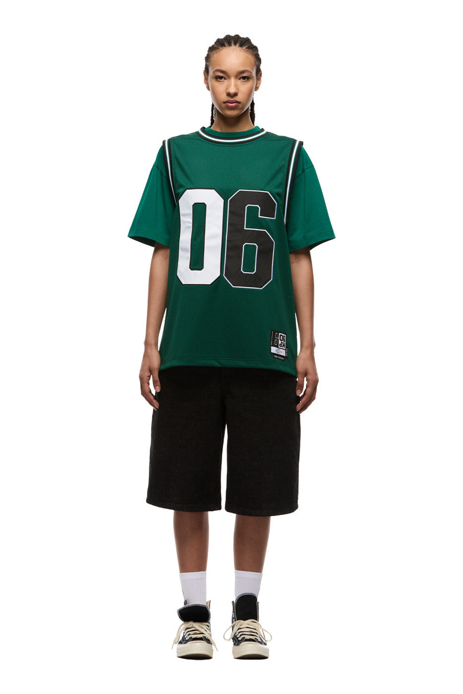 DOUBLE LAYER BBALL JERSEY DARK GREEN
