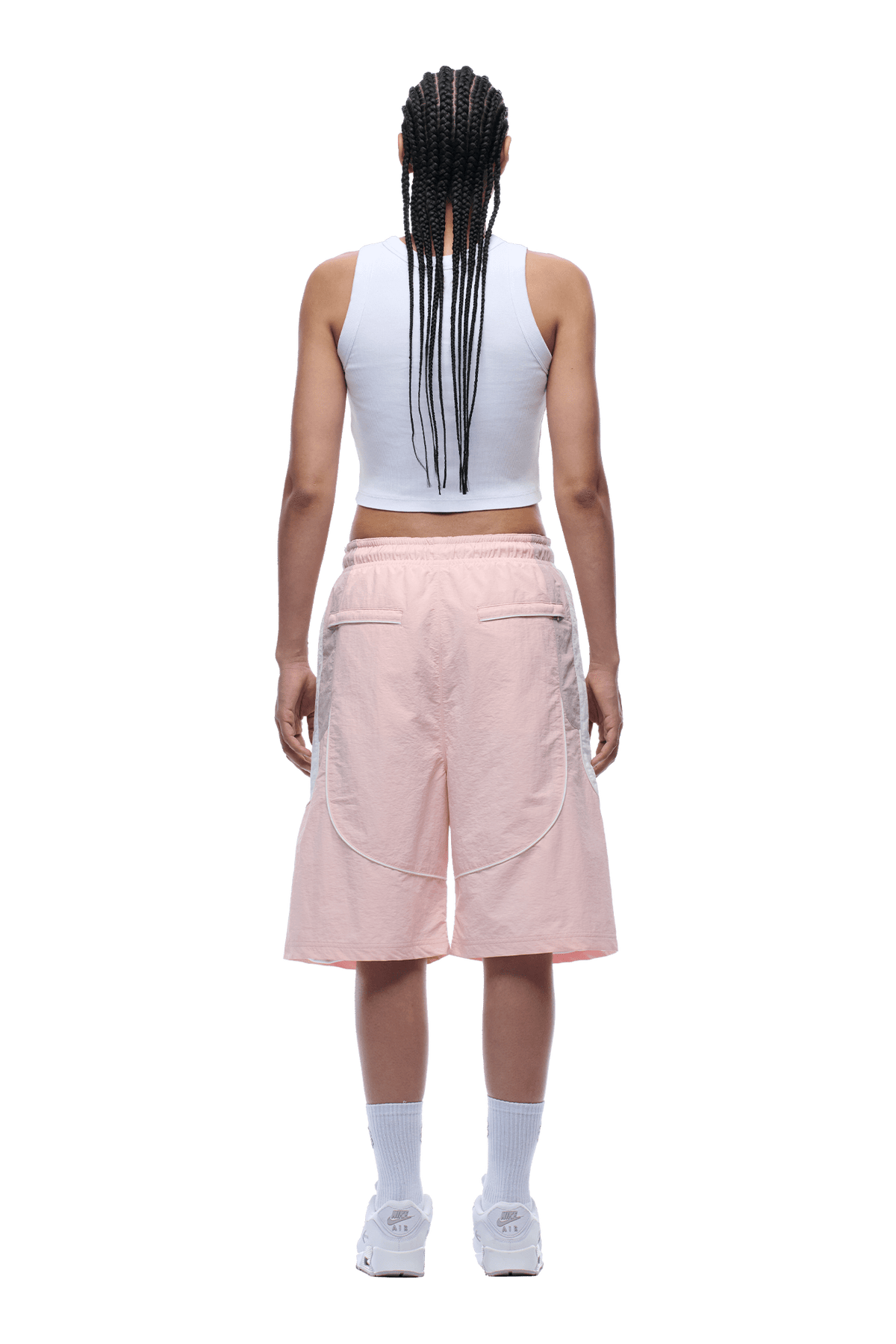 BAGGY WARM UP SHORTS PINK